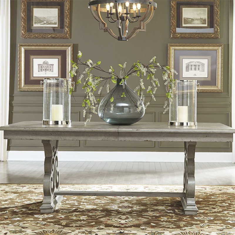 American Design Furniture By Monroe - Florence Dining Rectangular Trestle Table