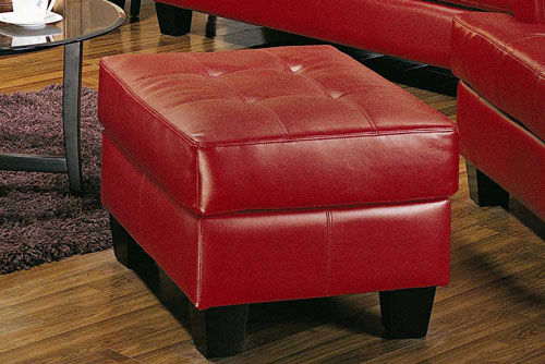 New Orleans Red Ottoman